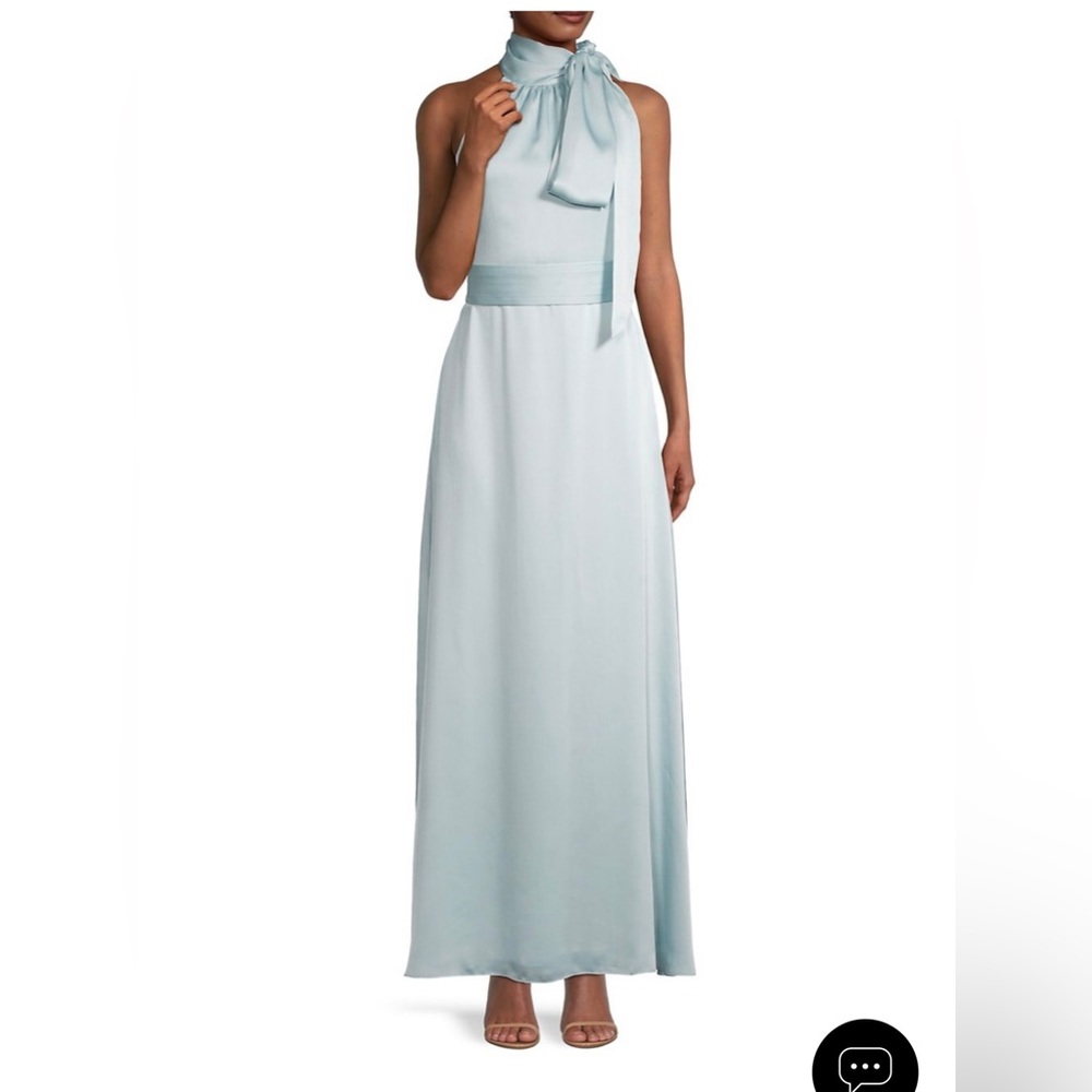 Sachin and Babi Kayla Tie High Neck Gown